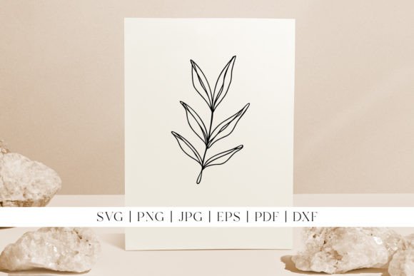 Download Leaf Line Art | Leaves on a Branch - Leaf line art Collection