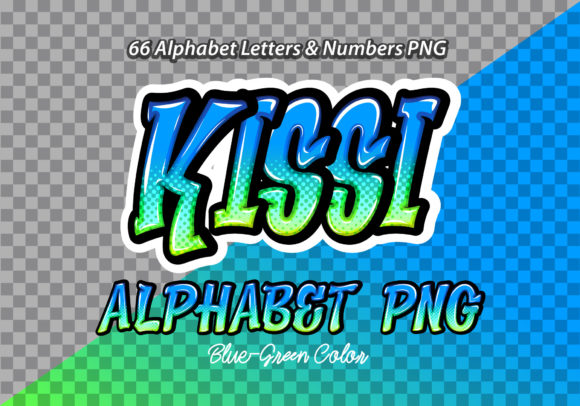 Download Kissi Blue Green Color Alphabet - Alphabet Collection