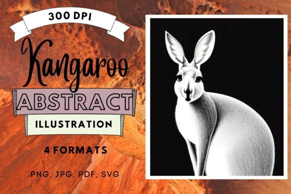 Download Kangaroo Animal Abstract Illustration - Premium Bundle