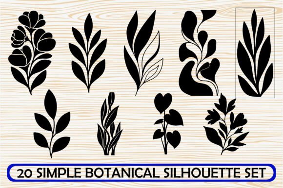Download 20 Simple Botanical Silhouette Bundle - Botanical Collection