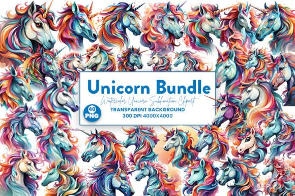 Download Unicorn Sublimation Cipart Craft Bundle - Premium Bundle