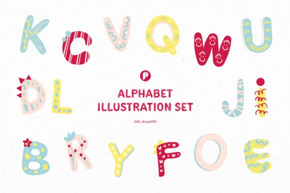 Download Fun Learning Alphabet Illustration Set - Alphabet Collection