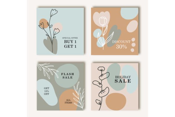 Download Sale Poster with Aesthetic Shape Floral - Aesthetic shape Collection