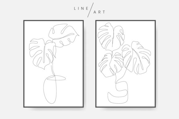 Download Monstera Leaf Line Art - Leaf line art Collection