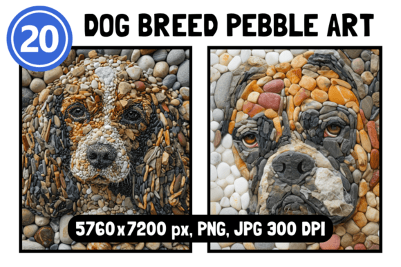 Download Dog Breed Pebble Art - Pebble Collection